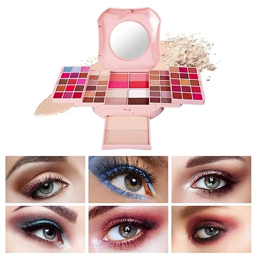 Miniatura 4 de Kit de maquillaje todo en uno, kit de maquillaje profesional para mujeres, incluye paleta de sombra de ojos de 54 colores, delineador de ojos, lápiz
