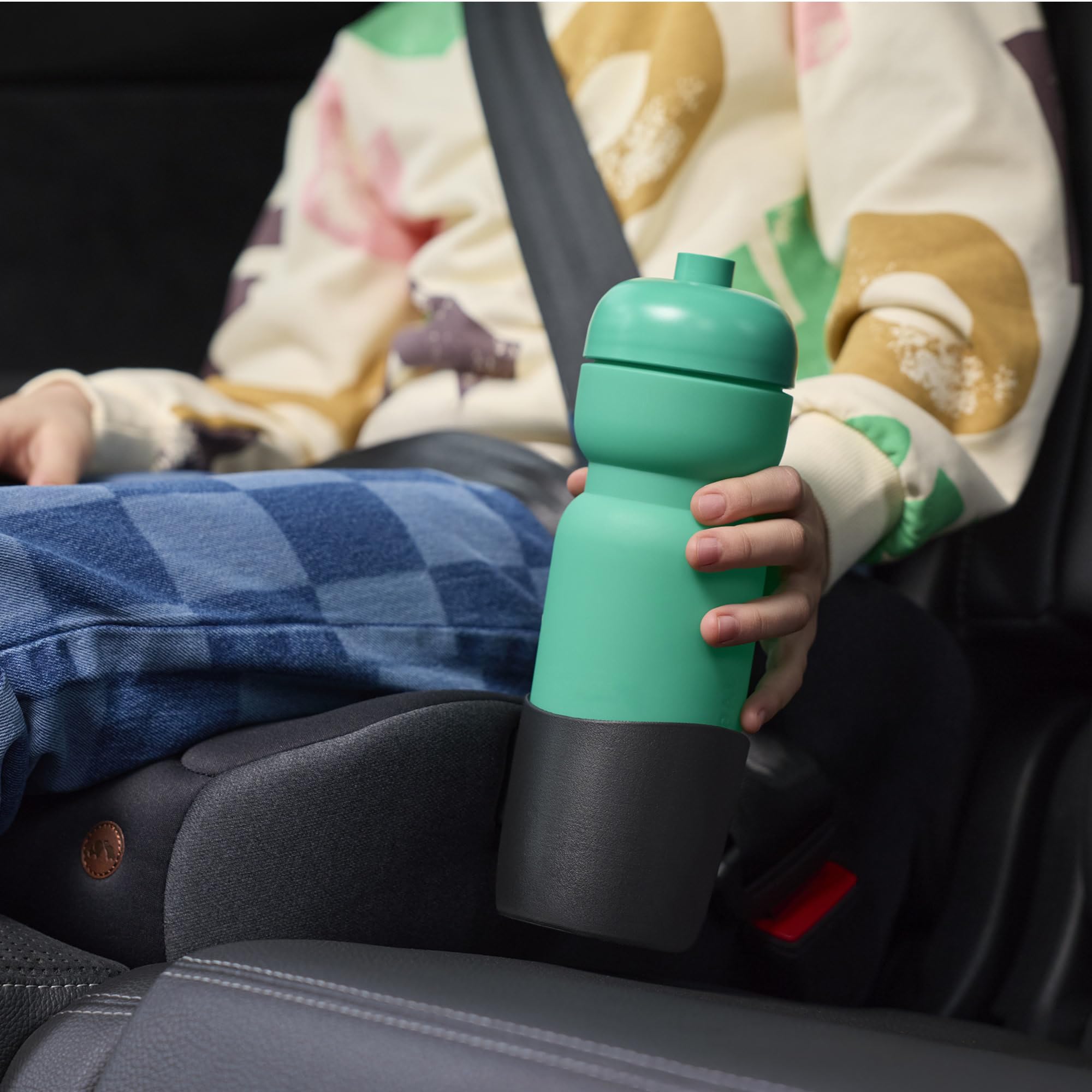 Bebeconfort Ride 2-in-1 i-Size Asiento Elevador con respaldo para coche, 100–150 cm, 3,5–12 años, silla coche ISOFIX, respaldo desmontable, 3,7 kg, 11 posiciones reposacabezas, portavasos, Full Black
