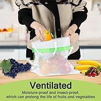 Vista 5 de MAQIHAN 12 bolsas reutilizables para productos – Bolsas de malla para productos con cordón, reutilizables, lavables, bolsas de almacenamiento