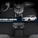 Floor Mats for 2017 2018 2019 2020 2021 2022 2023 2024 2025 Mazda CX5 All Weather Protection TPE Rubber Floor Liners for 2025 Mazda CX-5 Accessories, Odorless Anti-Slip, 1st & 2nd Row, Black