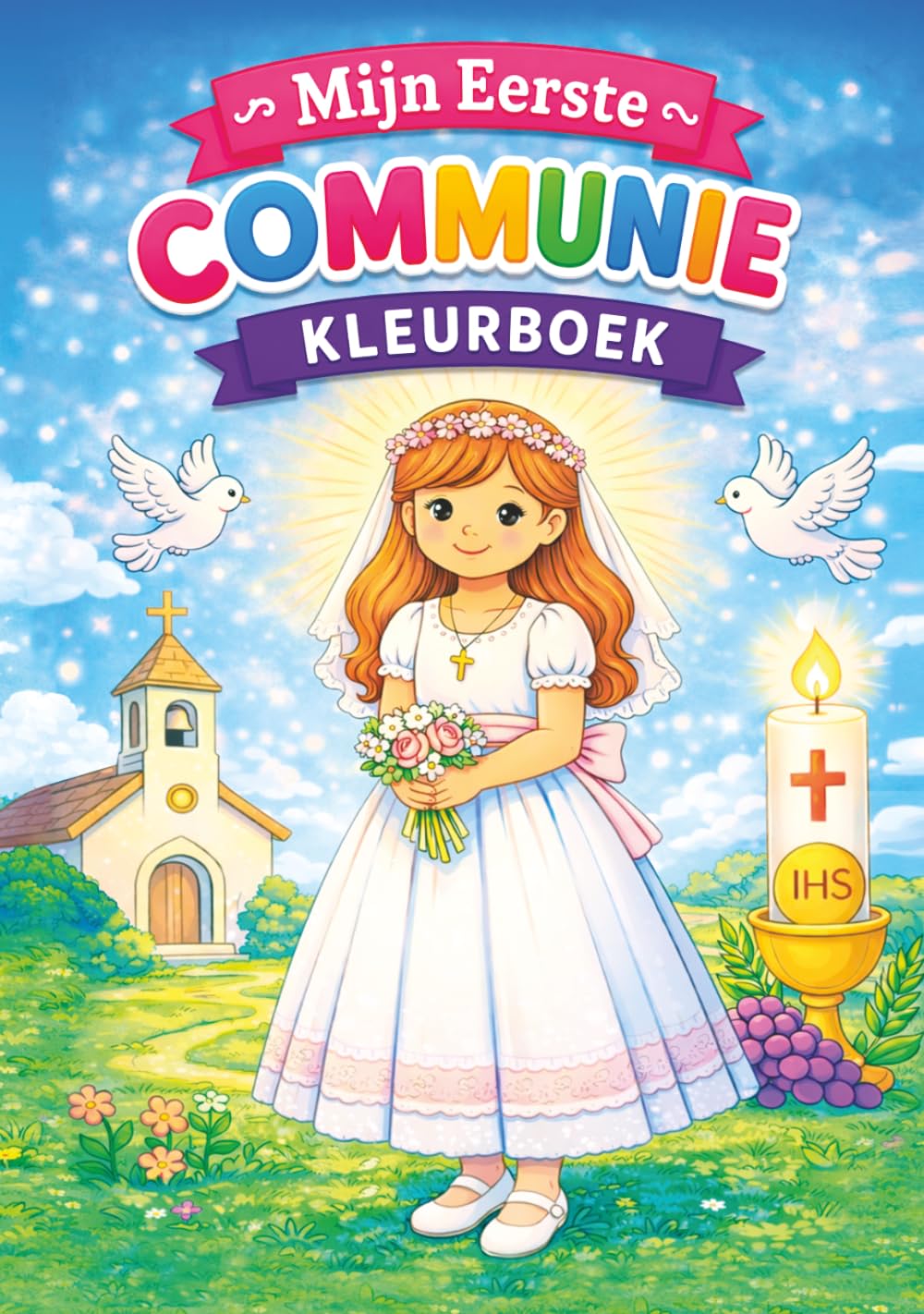 Mijn Eerste Communie Kleurboek voor Meisjes: Schattige Christelijke Kleurplaten voor Kinderen van 4-10 Jaar | Een Bijzonder Communiecadeau voor de Eerste Heilige Communie