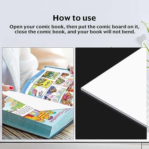 Miniatura 5 de YSCare 100 tableros de cómics, tableros de cómics de tamaño actual, tablero de respaldo de cómics sin ácidos, tableros de cómics gruesos y duraderos