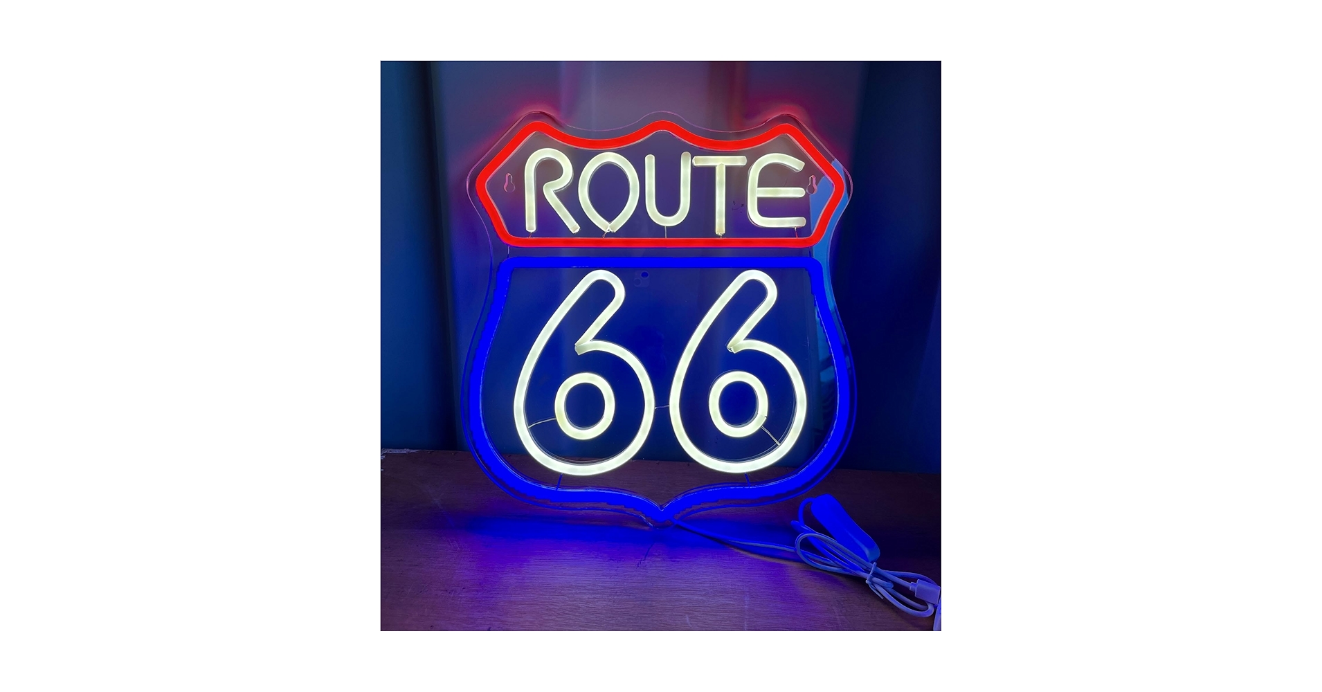 ルート66 ROUTE66 LED 看板 ネオンサイン ネオン管 ネオンライト LEDネオンサイン ネオン管風 ROUTE66 ルート66 インテリア