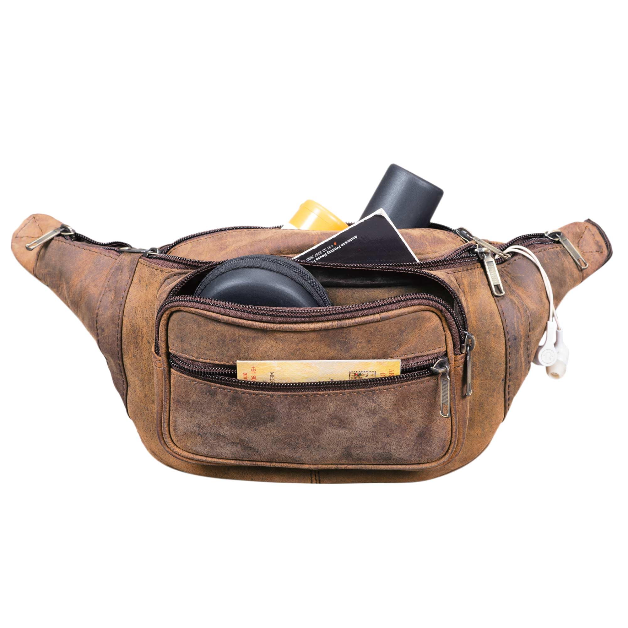 STILORD Maverick Leder Bauchtasche Gürteltasche Umhängetasche Hüfttasche Kameratasche Handy Reise Festival Trekking Damen Herren weiches Leder Farbe:schwarz