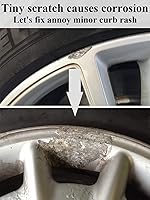 Vista 3 de SYOAUTO Pluma de pintura de retoque de borde plateado para reparación de arañazos, pintura de retoque para llantas de automóvil, color universal
