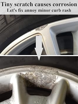 SYOAUTO Silver Rim Touch Up Paint Rim Scratch Repair Pen Wheel Touch Up Paint Car Rim Paint Pen Universal Color Silver Wheel Paint (Silver)