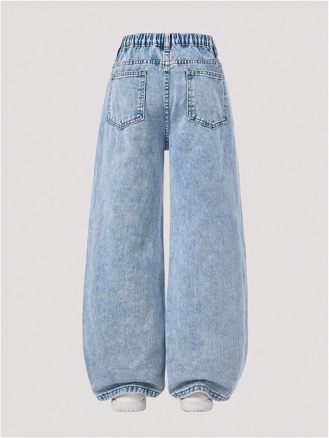 Verdusa Girls Wide Leg Jeans Straight Leg Denim Pants with Pockets Tween Girls Trendy Clothes