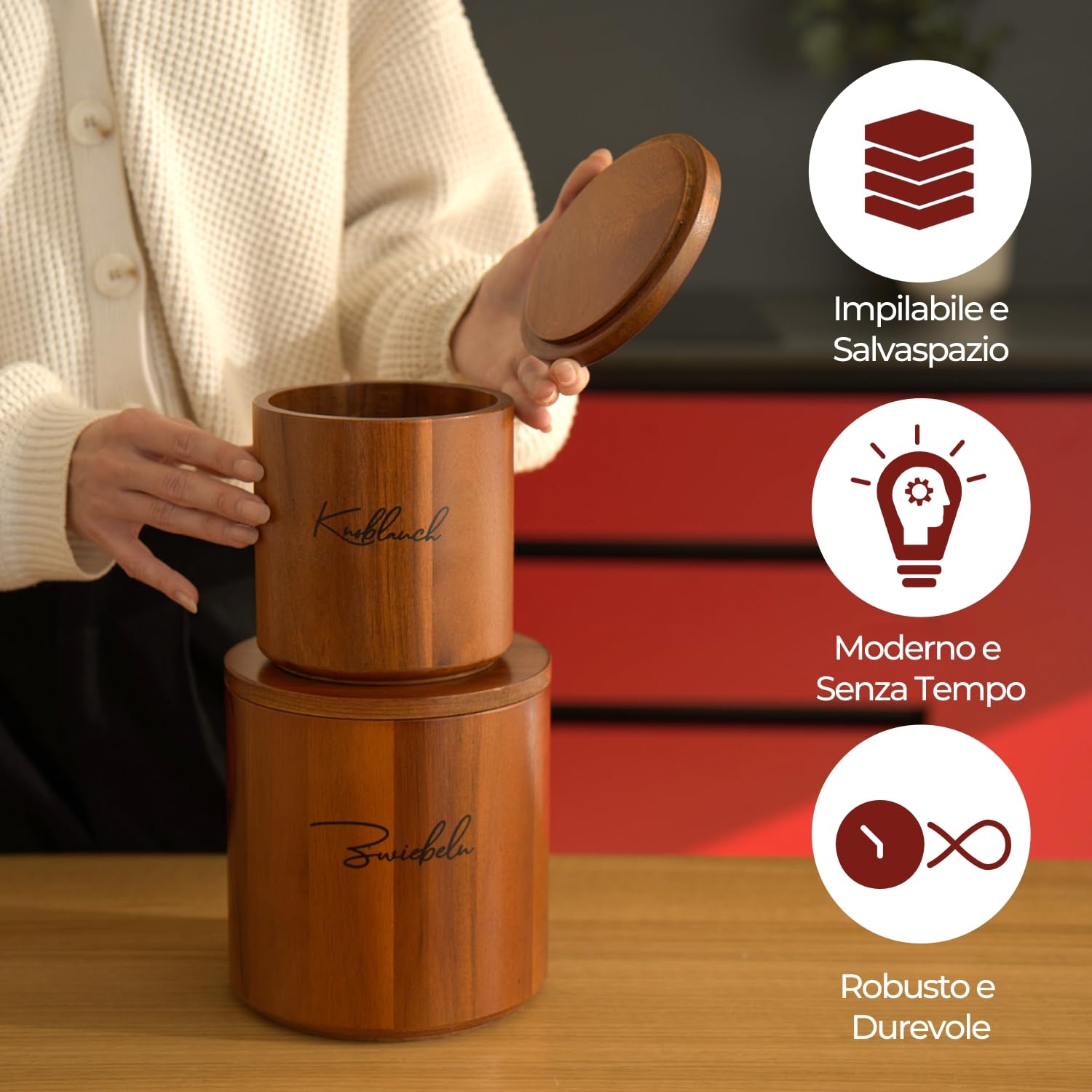 JoyJolt Contenitori per alimenti in vetro con coperchi. Confezione da 5 contenitori per la preparazione dei pasti in vetro riutilizzabili da 992,2 g con scomparto singolo, contenitori ermetici