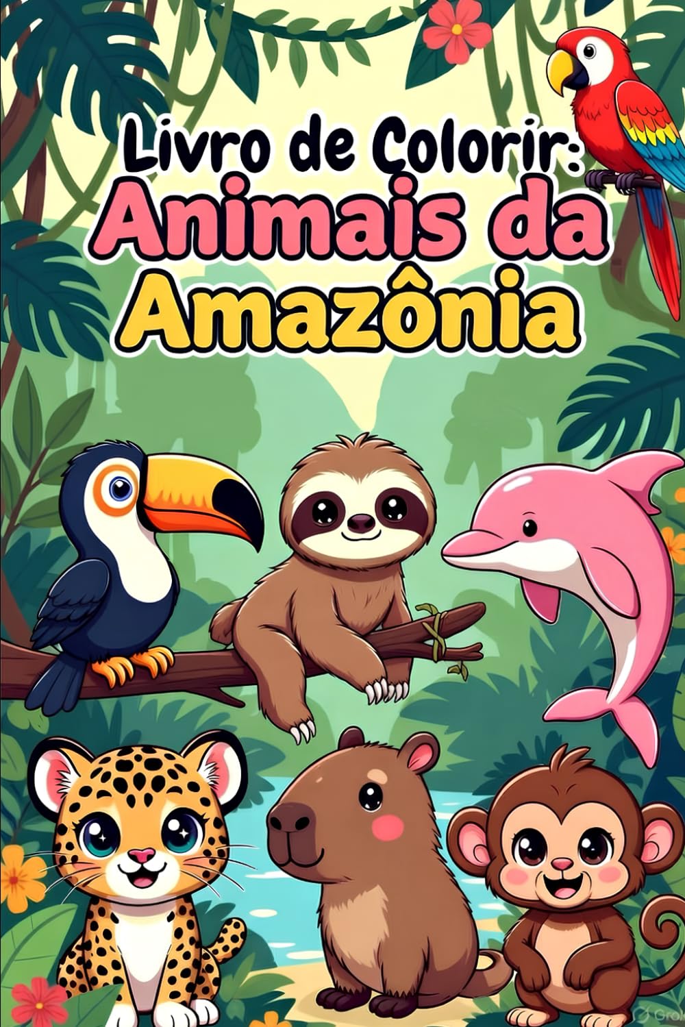 Animais da Amazônia: Animais da Amazônia para colorir infantil