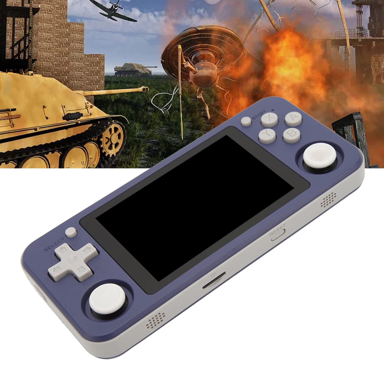 Aramox Console di Gioco Portatile retrò 2 Altoparlante Ad Alta Definizione Vari Giochi Immagine Chiara Macchina da Gioco Portatile Schermo da 3,5 Pollici per il Gioco Domestico (Viola)