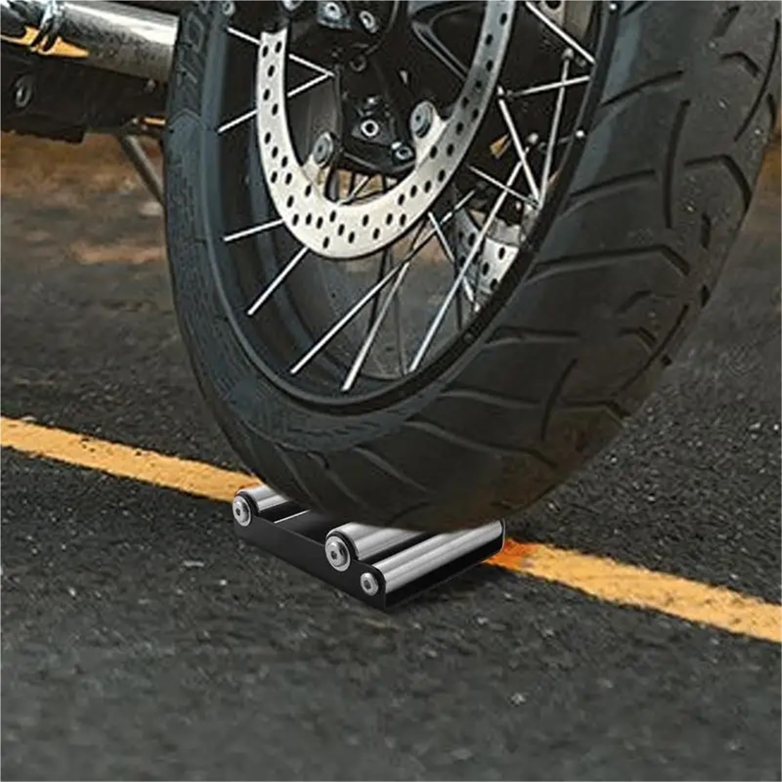 płytka podpórki Stojak na kółka motocyklowe, przenośna rampa rolkowa, podnośnik, stojak do czyszczenia kół i opon, uniwersalny uchwyt do mycia opon