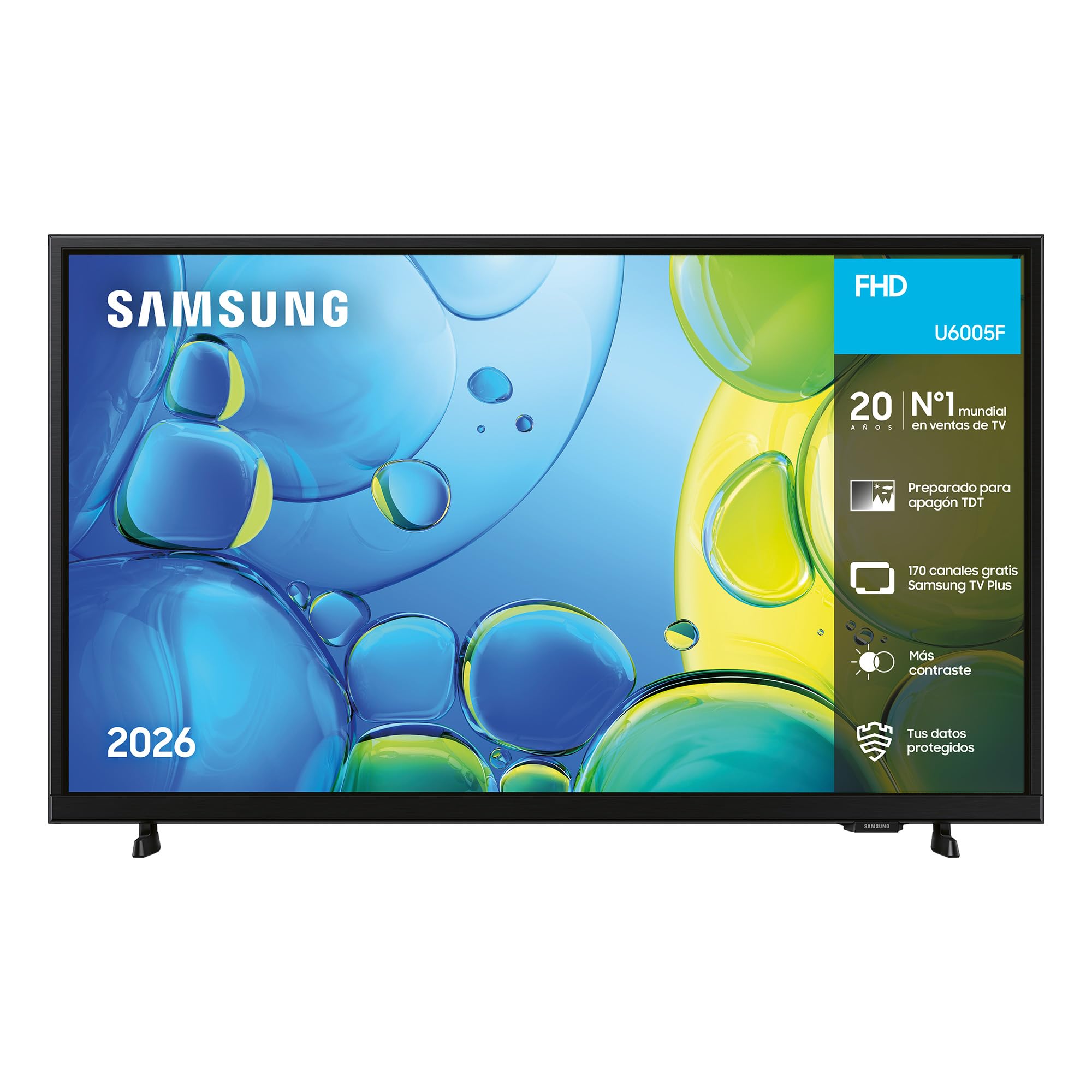 Samsung TV 32 Pulgadas Full HD F6005 Smart TV TV Plus, OTS Lite, HDR Knox Security, Capaz de emitir contenidos UHD 4K