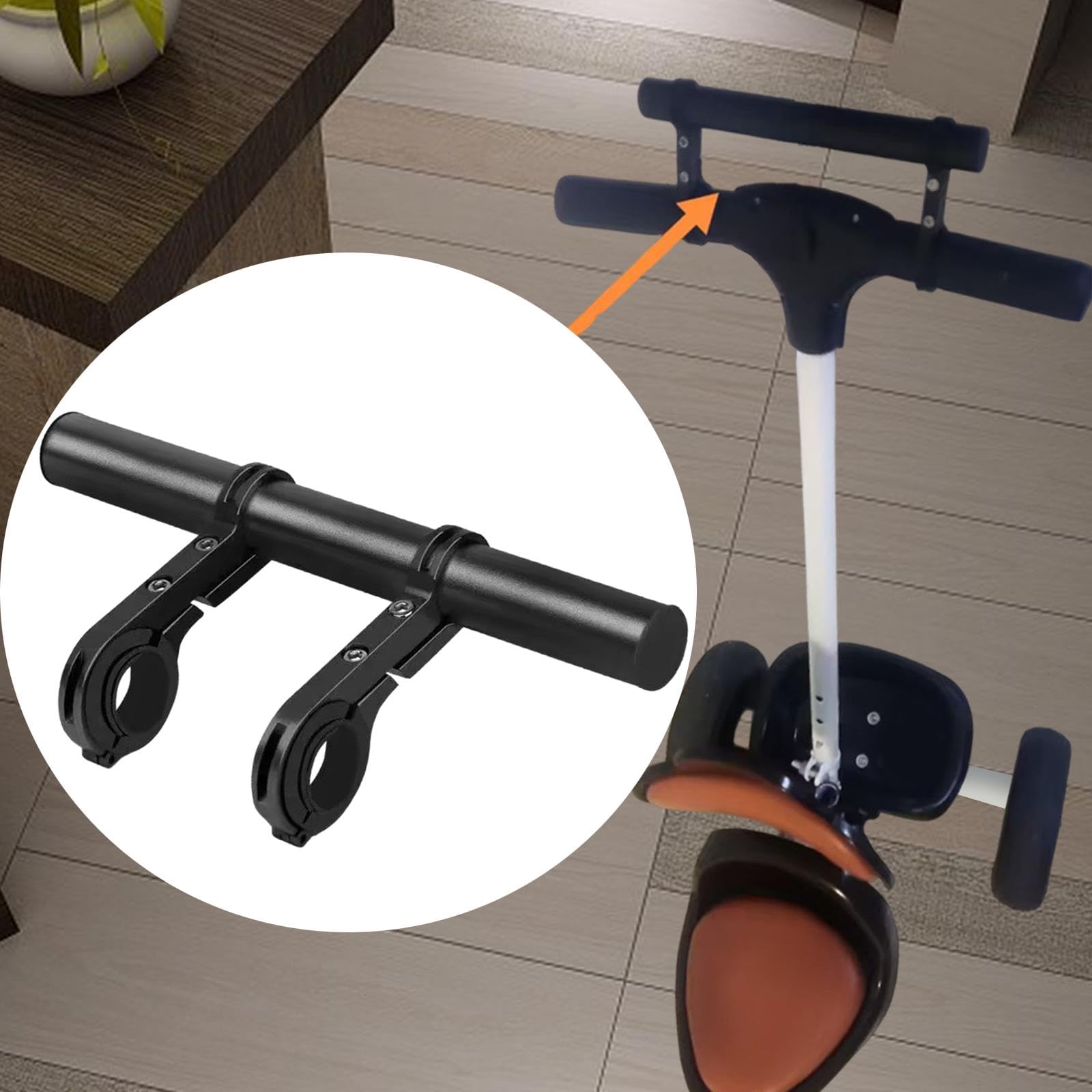 MagiDeal Manillar de barra de extensión para cochecito, extensión de manillar desmontable, reposabrazos de extensión para carrito de bebé, negro