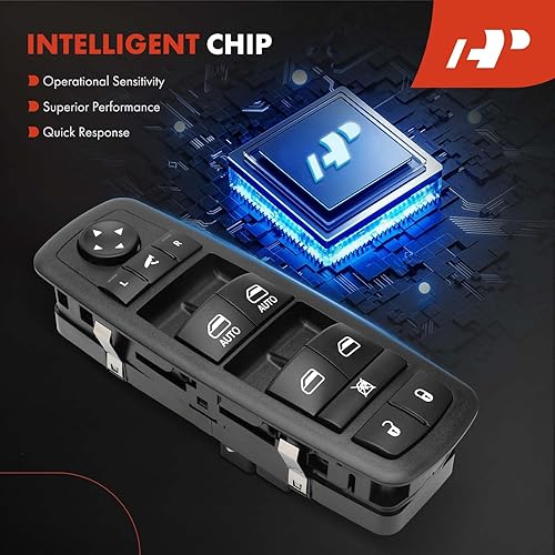 Miniatura 6 de A-Premium Master - Interruptor de elevalunas eléctrico compatible con Jeep Grand Cherokee 2011 2012 2013 Sport Utility, lado delantero izquierdo del