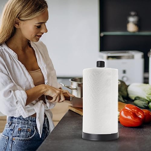 Miniatura 9 de Dear Household Soporte para toallas de papel de acero inoxidable, fácil operación con una sola mano - Este robusto dispensador de toallas de papel