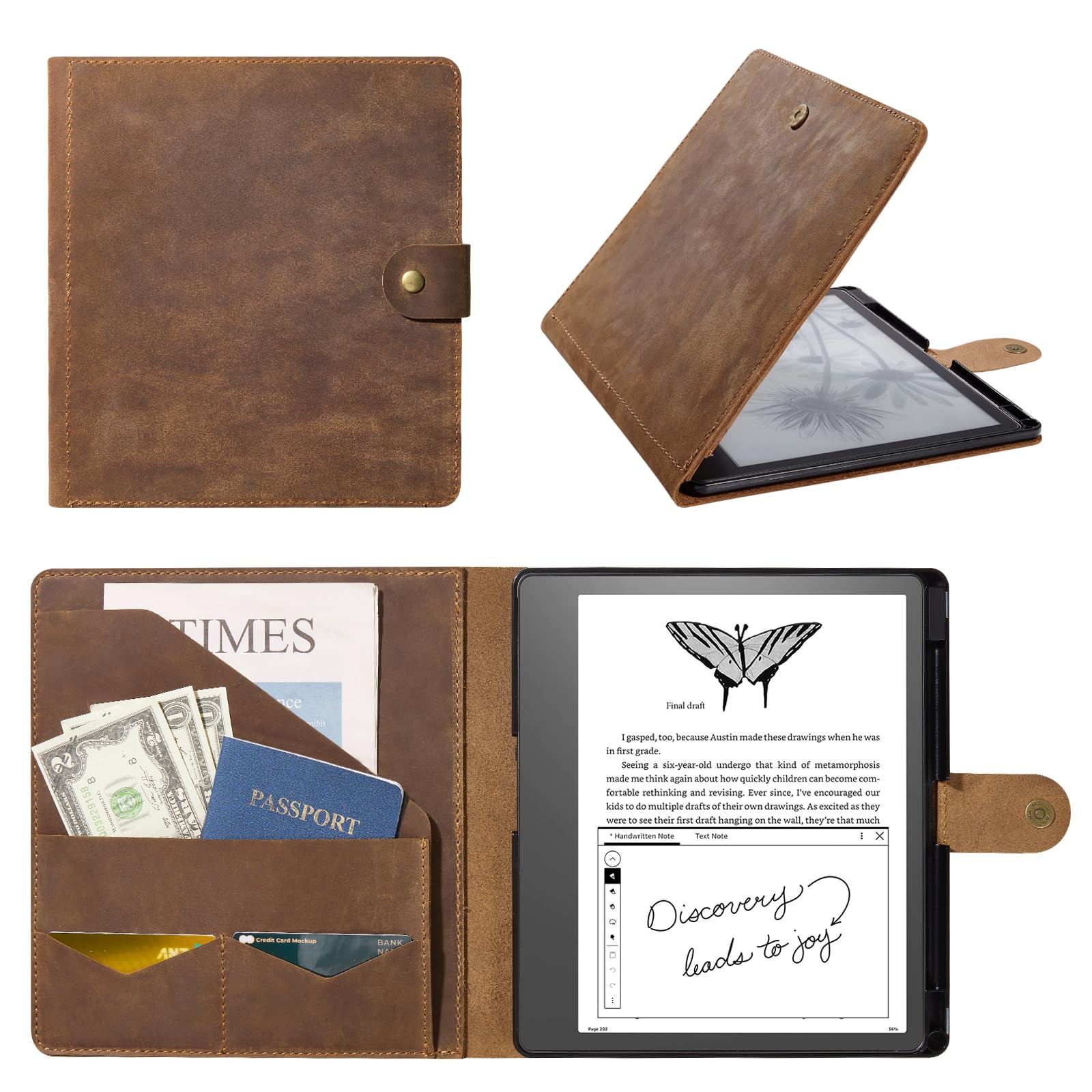 Photo 1 of CoBak Genuine Leather Case for Kindle Scribe 10.2"