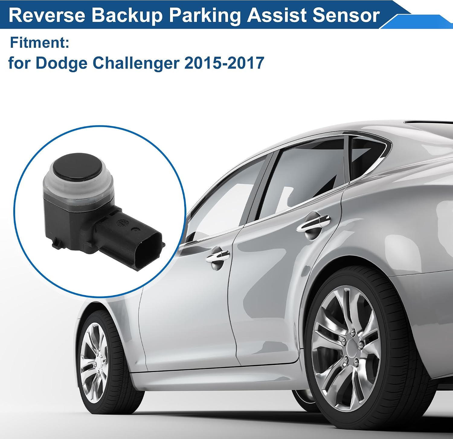 No.5MK60TRMAB Reverse Backup Parking Sensor for Dodge Challenger 2015-2017 Black Parking Aid Assist Sensor 1 Pc