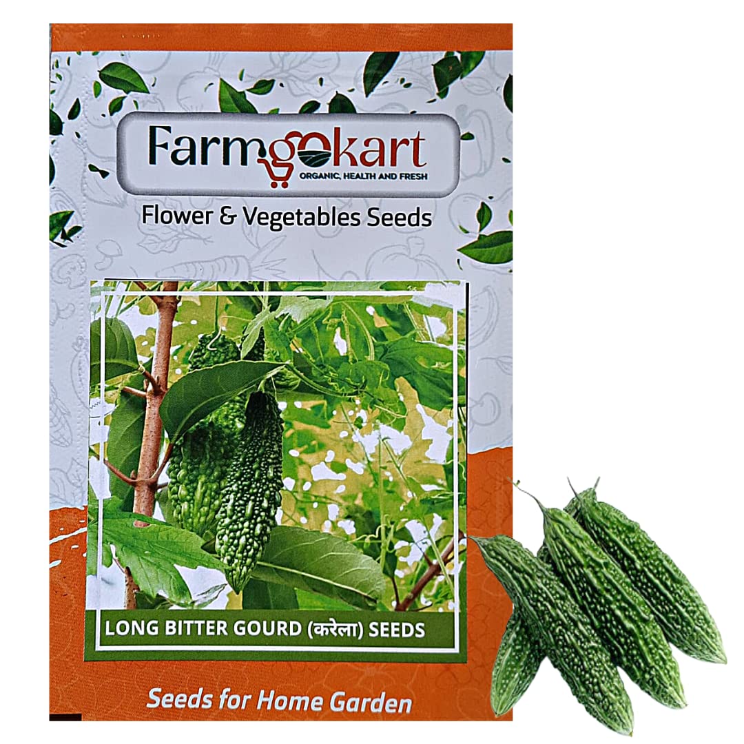 FARMGOKART 10 Gms - BITTER GOURD LONG (KARELA) SEEDS, Vegetable Seeds for Home Gardening, Farming, Hydroponics and Poly Houses (B0BTYP336D) Amazon Price History, Amazon Price Tracker