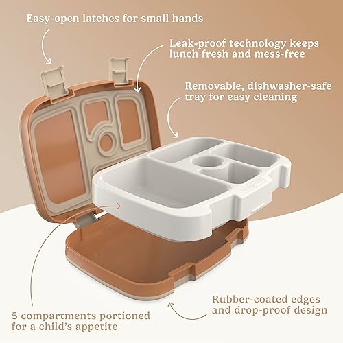 Miniatura 228 de Bentgo Kids Prints - Lonchera para niños, a prueba de derrames, con 5 compartimentos, estilo bento, tamaño de porciones ideales para edades de 3 a 7