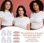 4pcs Replacement Valves & 4pcs Spout Caps for eufy Wearable Breast Pump E10/S1/S1 Pro, Soft Silicone Duckbill Valves Breast Pump Parts BPA-Free Replacement Accessories Kit