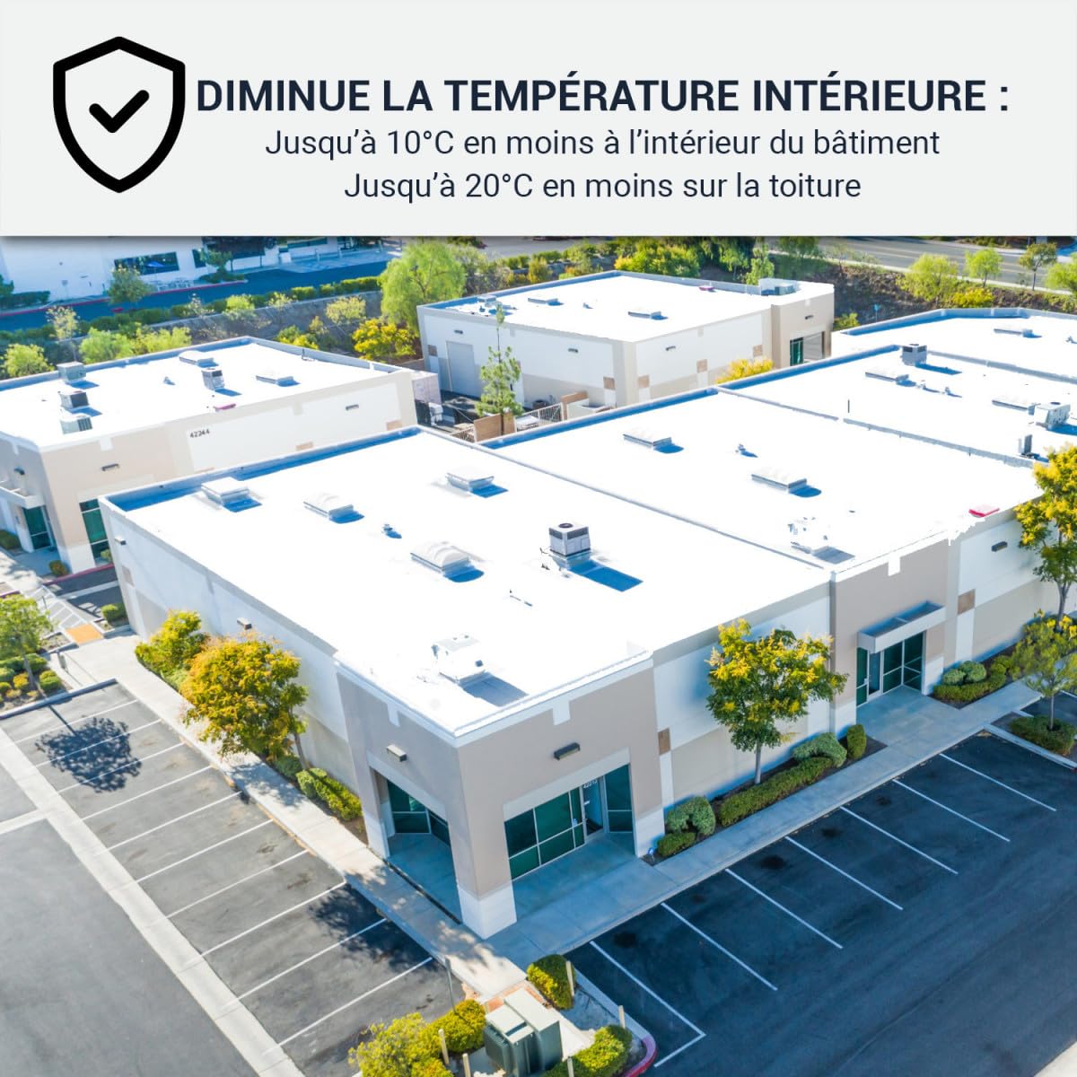 ARCANE INDUSTRIES Cool Roof Toit Plat, terrasse, réfléchissante - 15 kg Blanc