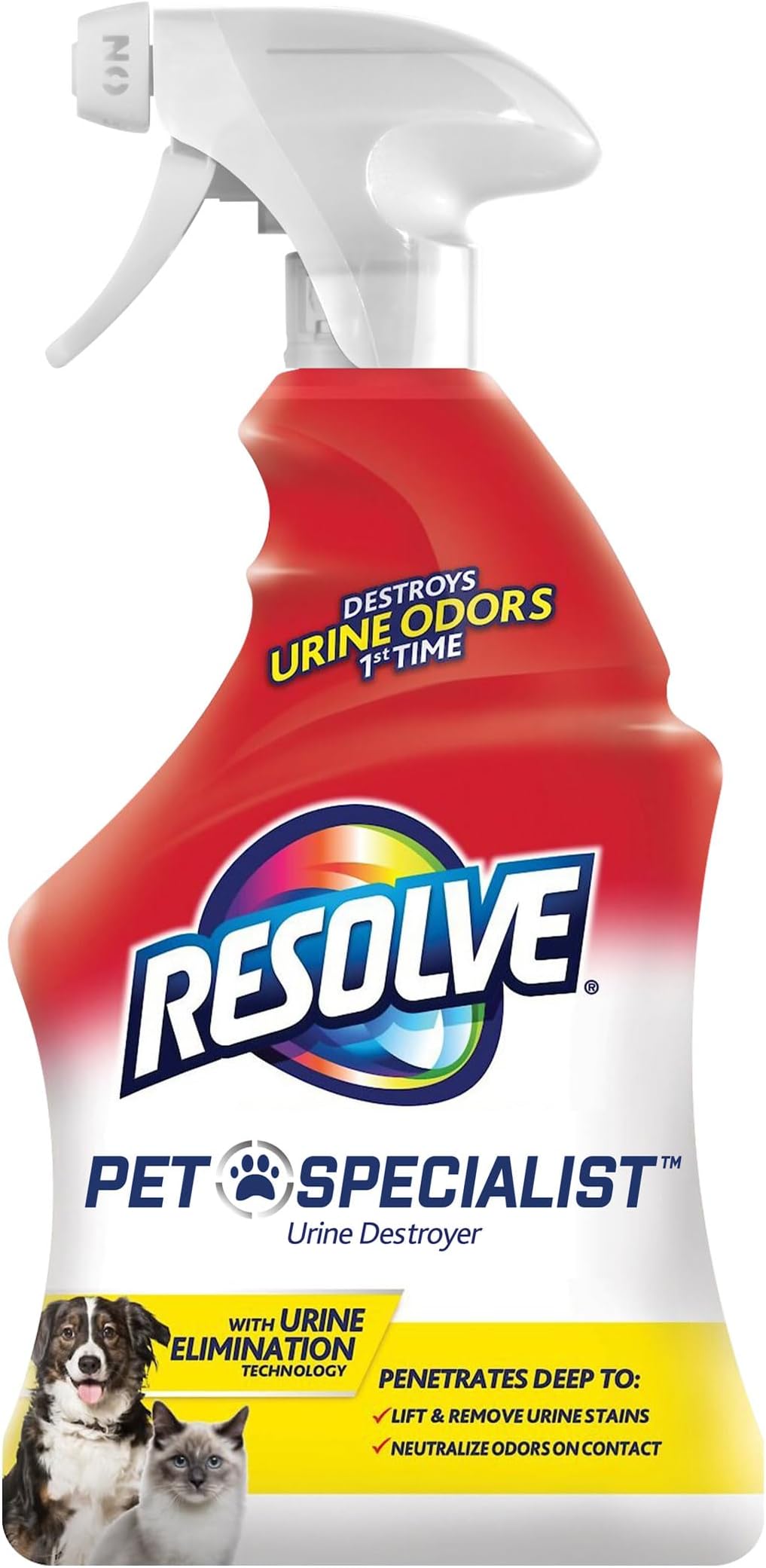 Resolve Pet Specialist Urine Destroyer Spray – Pet Stain & Odor Remover, Carpet Cleaner Solution for Cat and Dog Urine, 22 Fl Oz