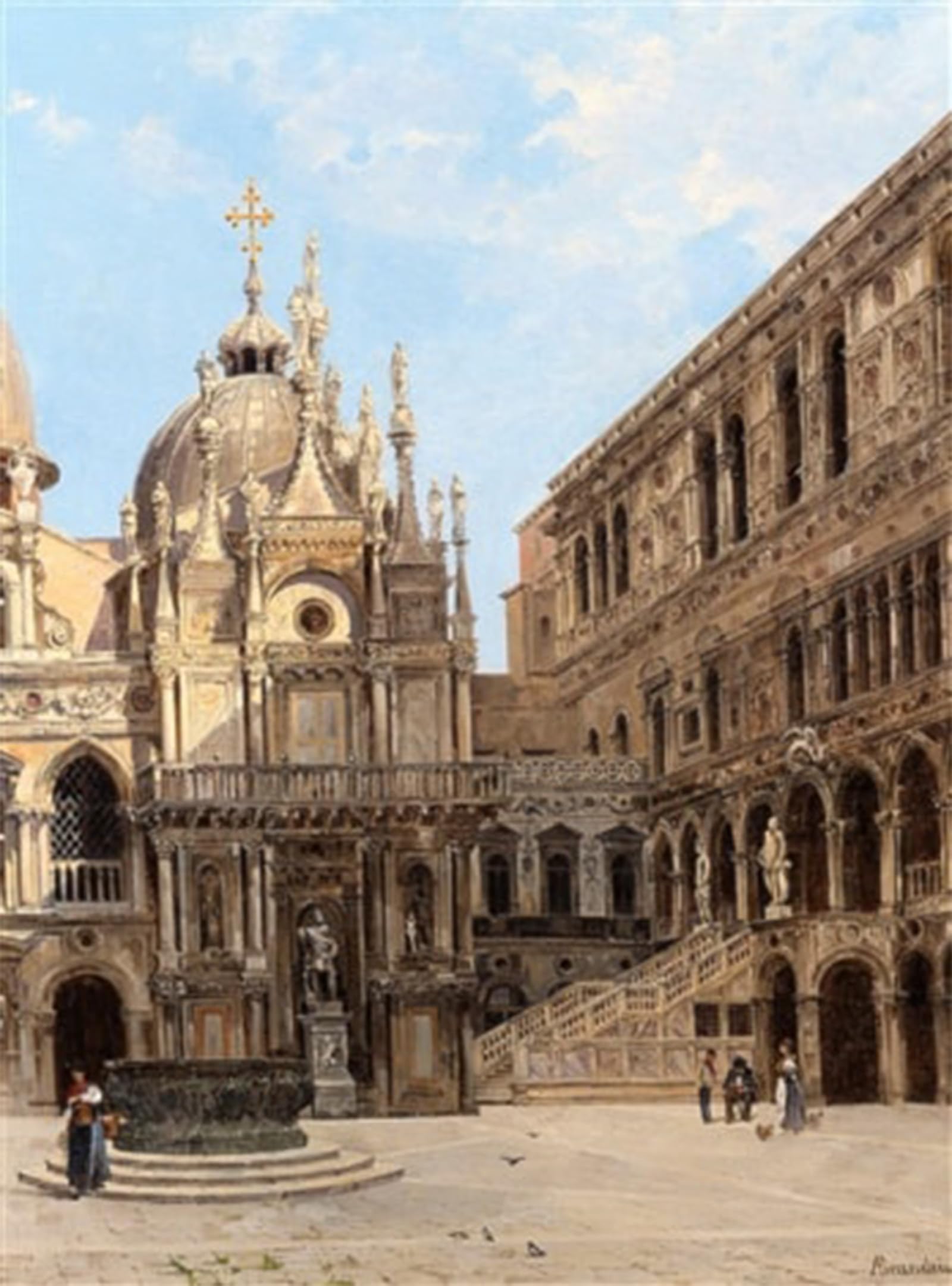 POSTERIIk Famous Print Pop Art Wall Art Graffiti the Courtyard of the Doges Palace by Antonietta Brandeis Art Prints for Home Decor 60x90cm
