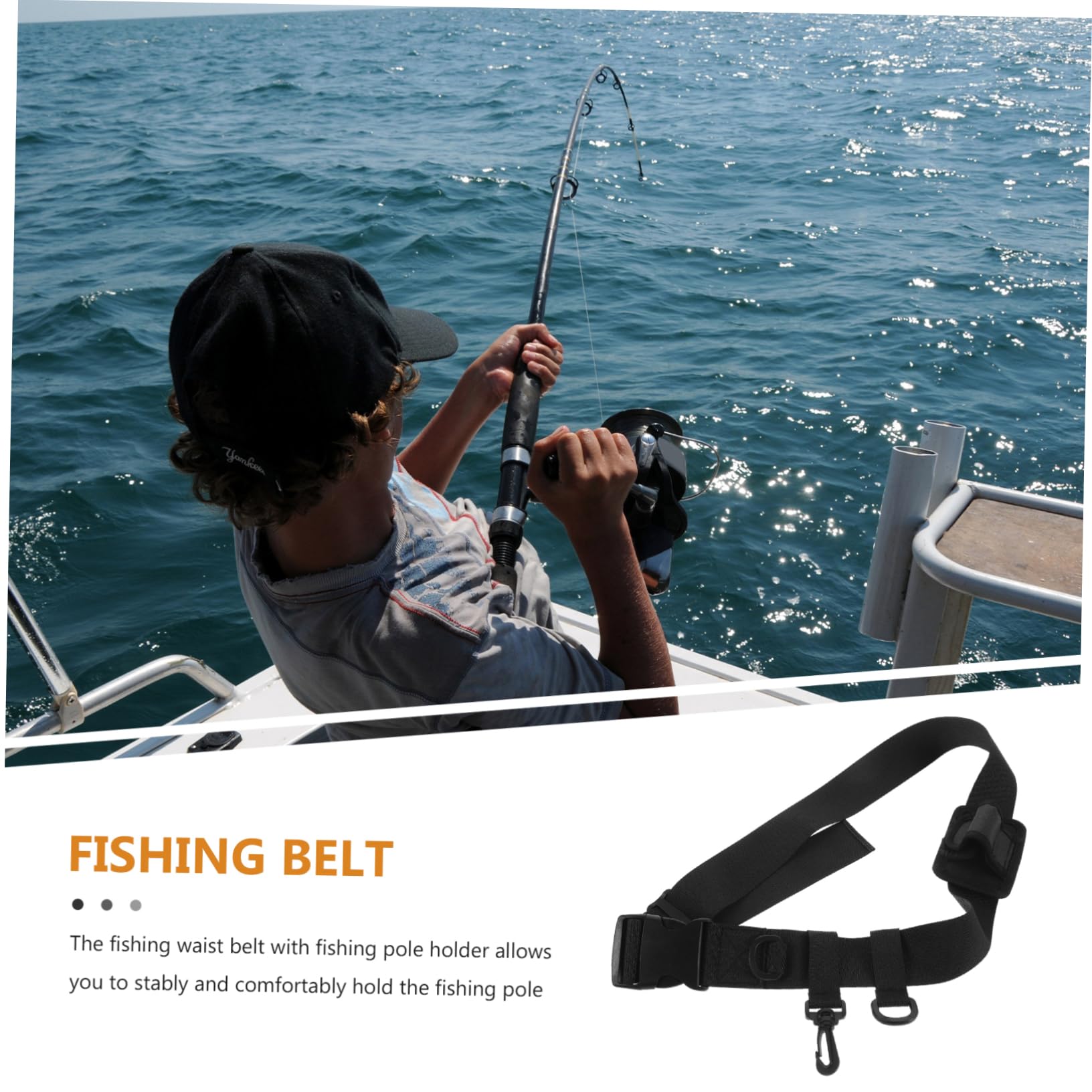 BCOATH Fishing Waist Belt Fishing Rod Holder Compact Lightweight Adjustable Comfortable for Fishing Equipment