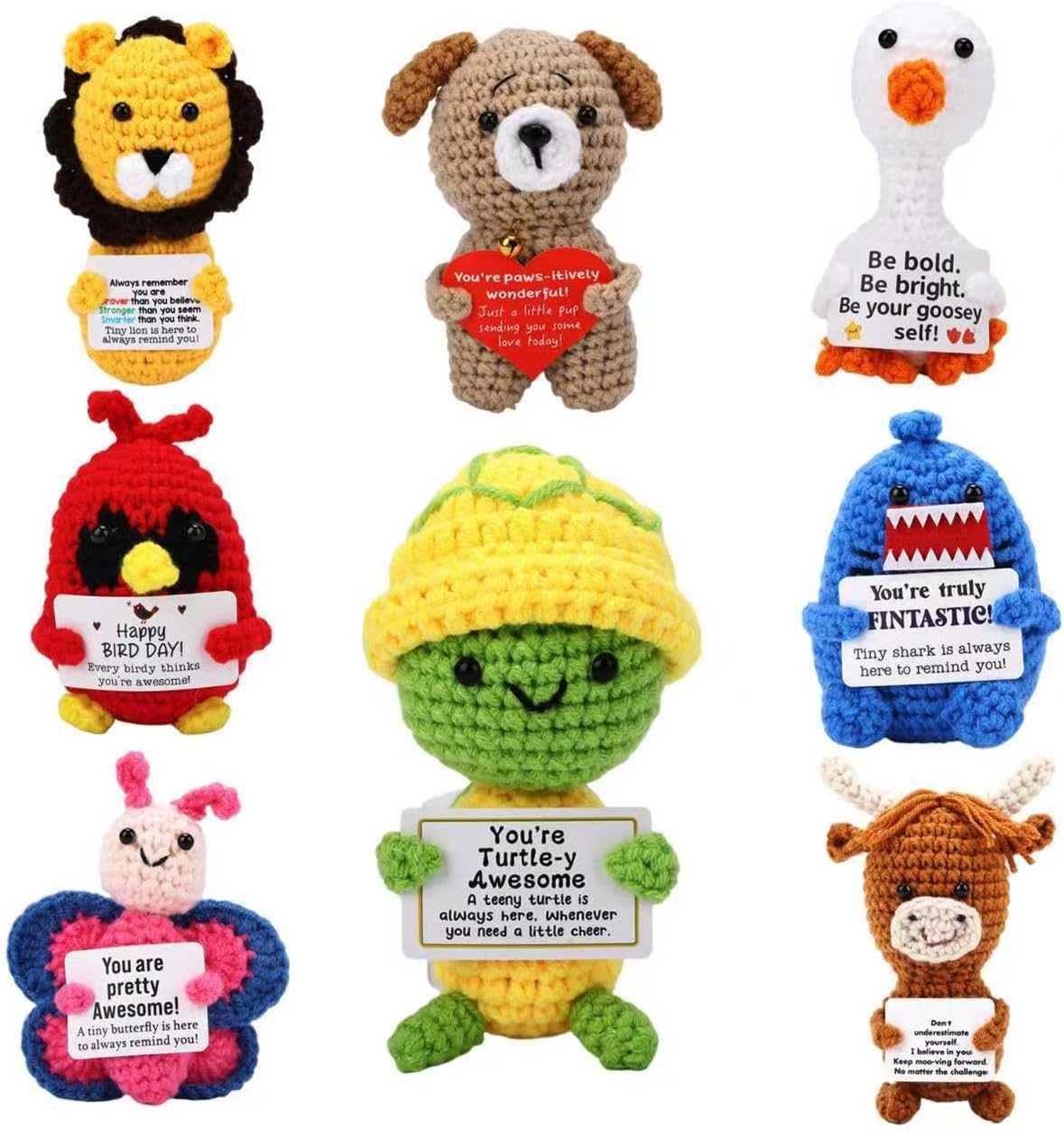 Class of 2026 Gifts, Graduation Gifts for College Highschool Master Degree, Funny Emotional Cheer Up Positive Crochet Animals
