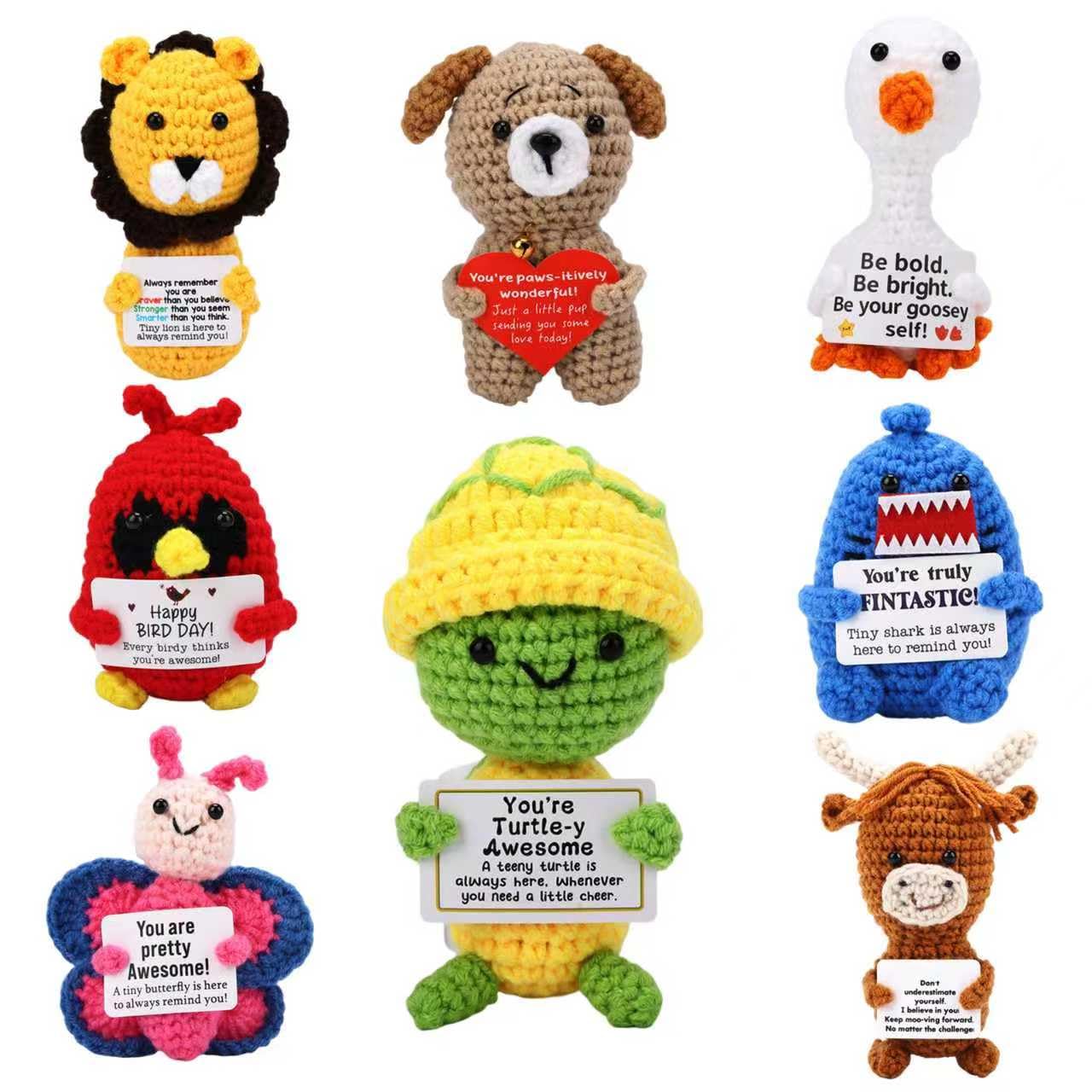 Graduation Gifts 2026, Graduation Gifts for College Highschool Master Degree, Funny Emotional Cheer Up Positive Crochet Animals