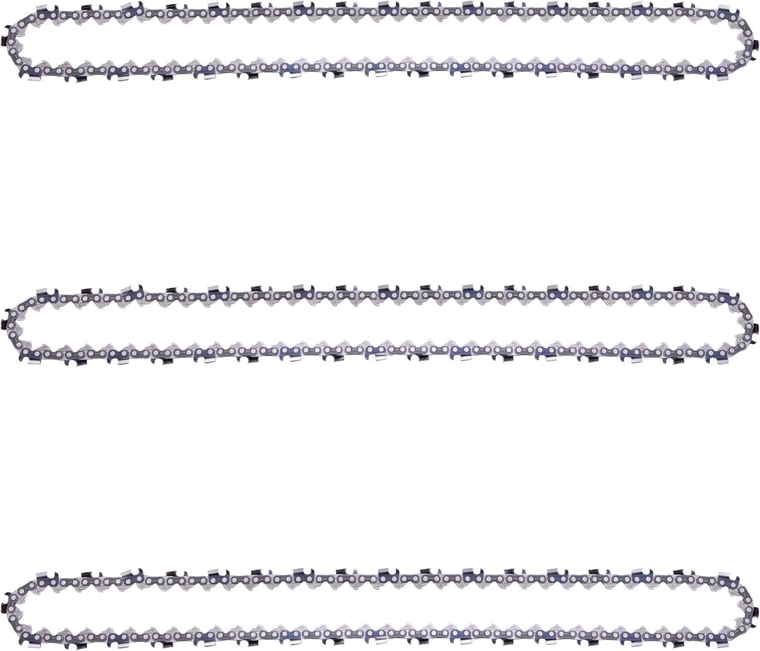 20 Inch Chainsaw Chain 3/8" Pitch, 0.050" Gauge, 72 Drive Links Fits for STIHL,Husqvarna,Echo,Ryobi,Greenworks,Ego,Poulan Pro,Craftsman and More (3 Chains)