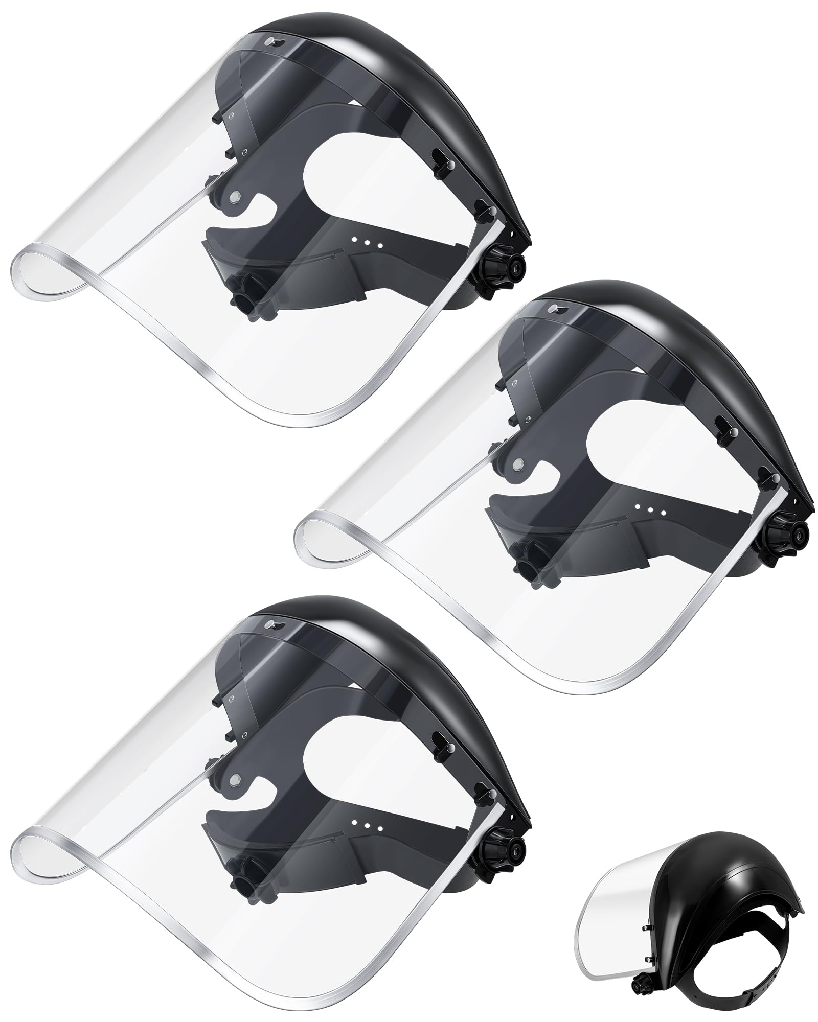 Copkim 3 Pack Face Shield Grinding Cutting, Clear Visor, PET Black — Amazon image 10