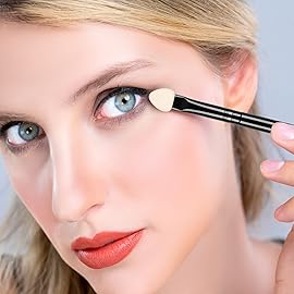 UorPoto Foam Eyeshadow Applicators Double Sided Sponge Tip Reusable20Pcs Professional Organic Long Handle Washable Makeup Eye Shadow Brush Set