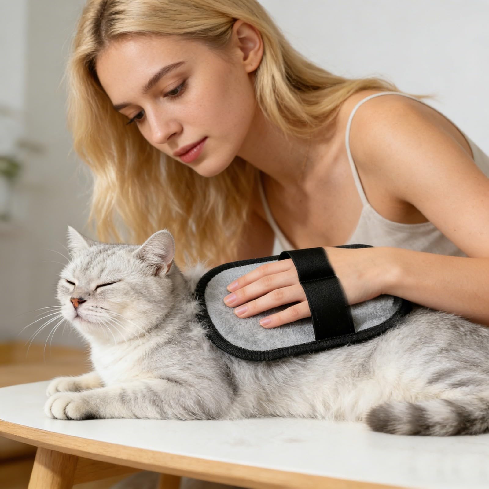 Tierhaarentferner-Handschuhe für Katzen und Hunde, wiederverwendbares elektrostatisches Bürstenwerkzeug für effiziente Tierhaarentfernung von Kleidung, Couch, Teppich und Autositzen