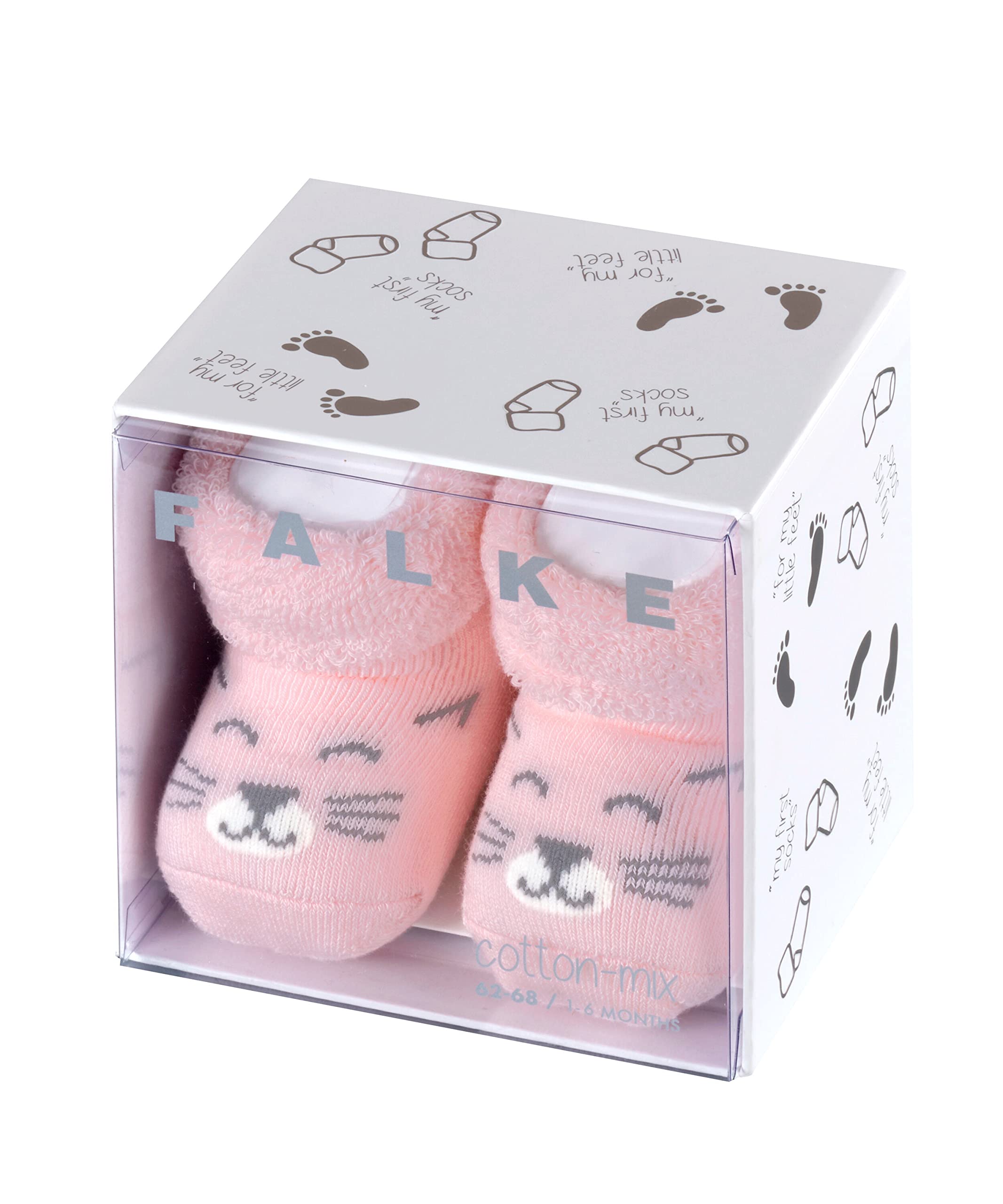 FALKE Unisex Baby Baby Cat Socks, Cotton, Pink (Thulit 8663), 1-6 months (1 Pair)