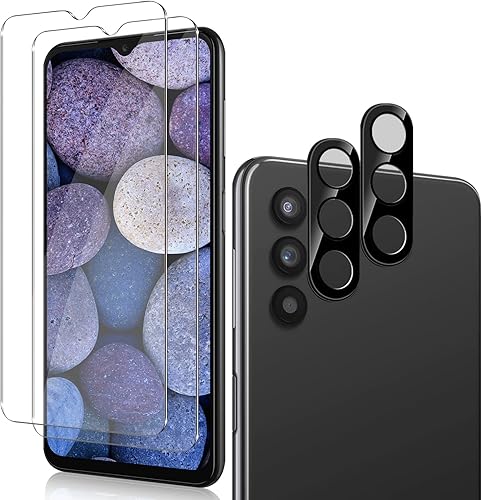 Qoosea Protector de pantalla para Samsung Galaxy A14 5G 22 unidades Vidrio templado con protector de lente de cámara sin burbujas resistente a los