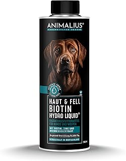Animalius | Haut & Fell BIOTIN Liquid 500 ml | Für Hunde, Mit Zink, Biotin, MSM | Bei Juckreiz, Haarausfall, Fellwechsel, für glänzendes und Starkes Fell product image