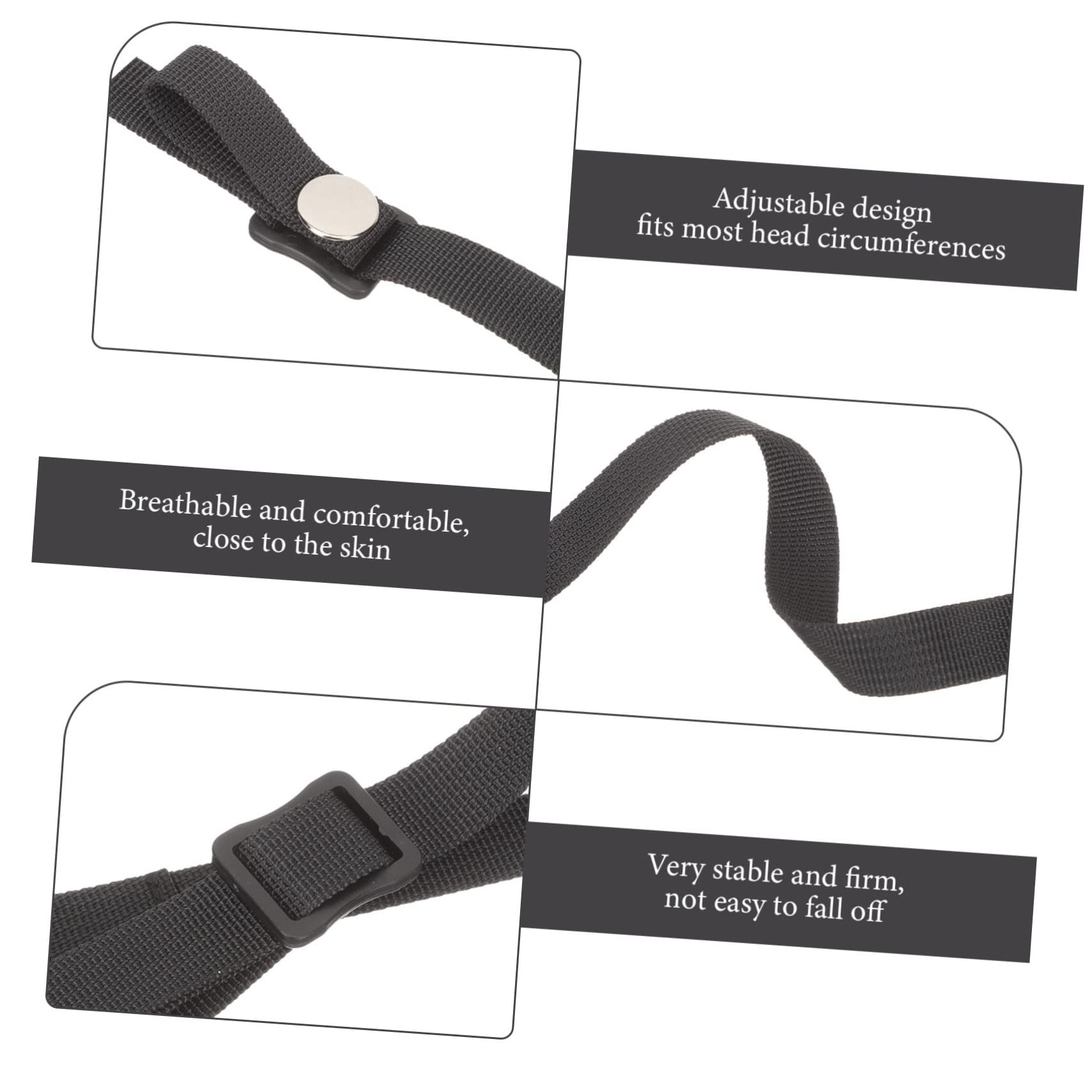 BESPORTBLE 3sets Hockey Helmet Chin Strap Replacement Chin Strap for Sports Portable and Easy to Install and Skin-Friendly Compatible Ice and Field Hockey Helmets