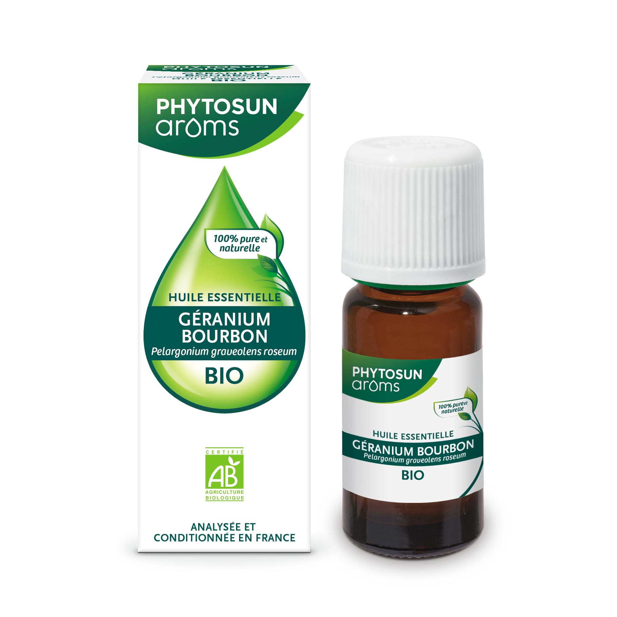 Huile Essentielle Bio de Géranium Bourbon - 10 ml - 100% Pure et Naturelle