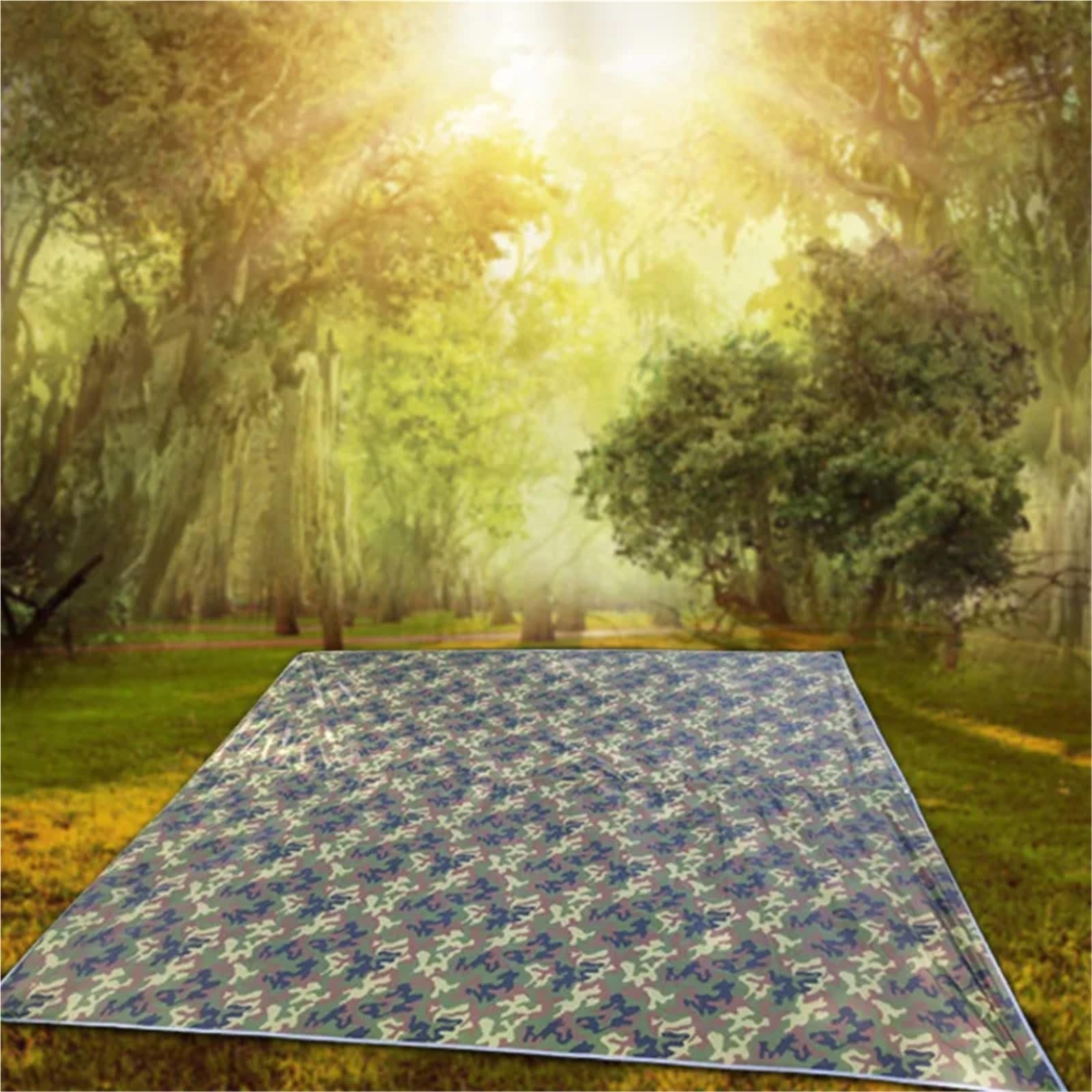 Teli per Tende da Campeggio Multi Size Tende a baldacchino Tarp Outdoor Impermeabile Telo da Campeggio Baldacchino da Giardino Parasole Telo Antipioggia Riparo Mat(300x300cm)