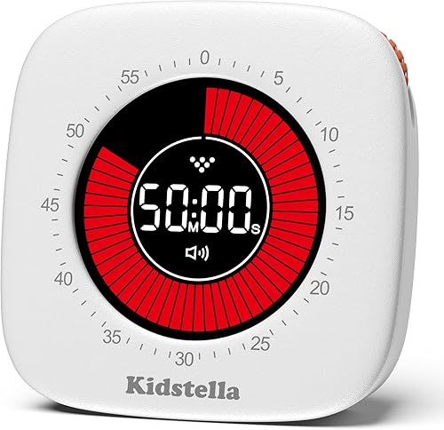 Miniatura 1 de Temporizador visual para niños, temporizador recargable de cuenta regresiva de 60 minutos con 4 modos de alarma, funcionamiento silencioso