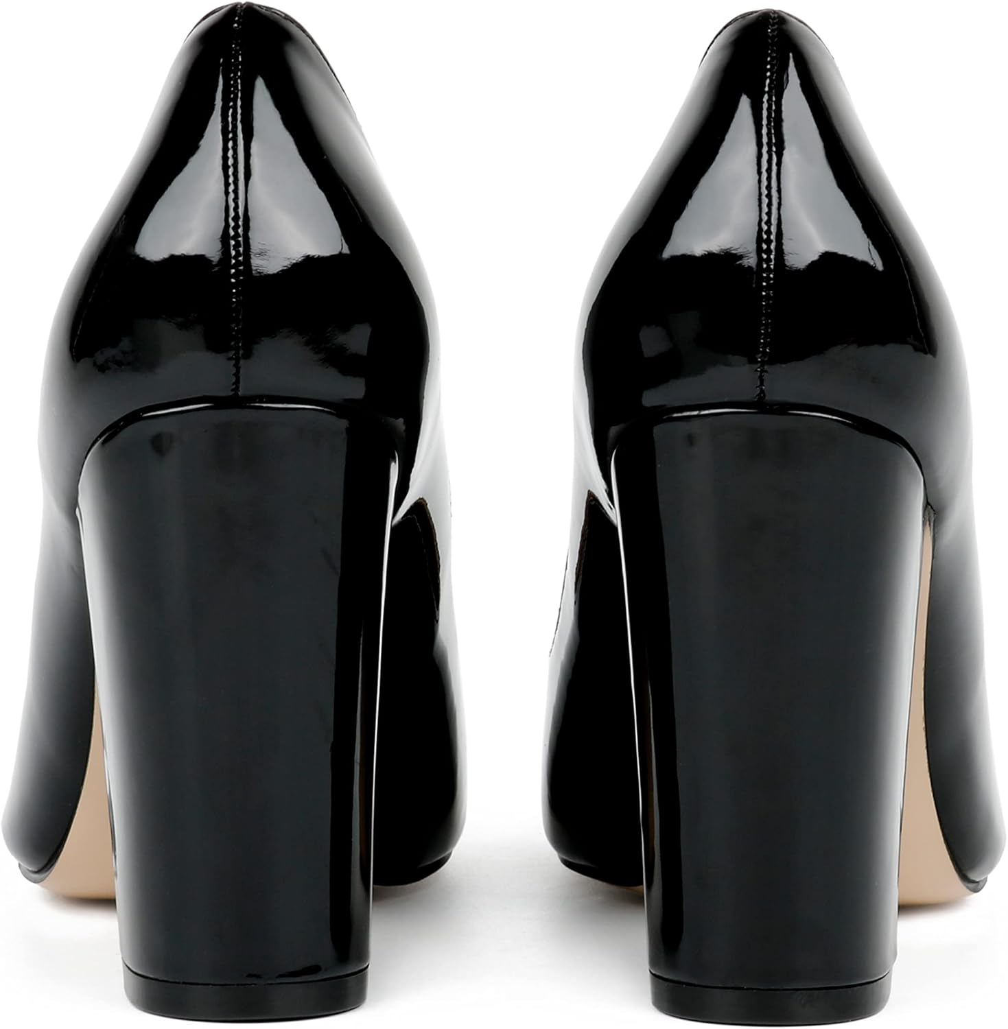 JOY IN LOVE Chunky Heels for Women High Block Heel Pointy Toe Dress Work Pumps - Image 6