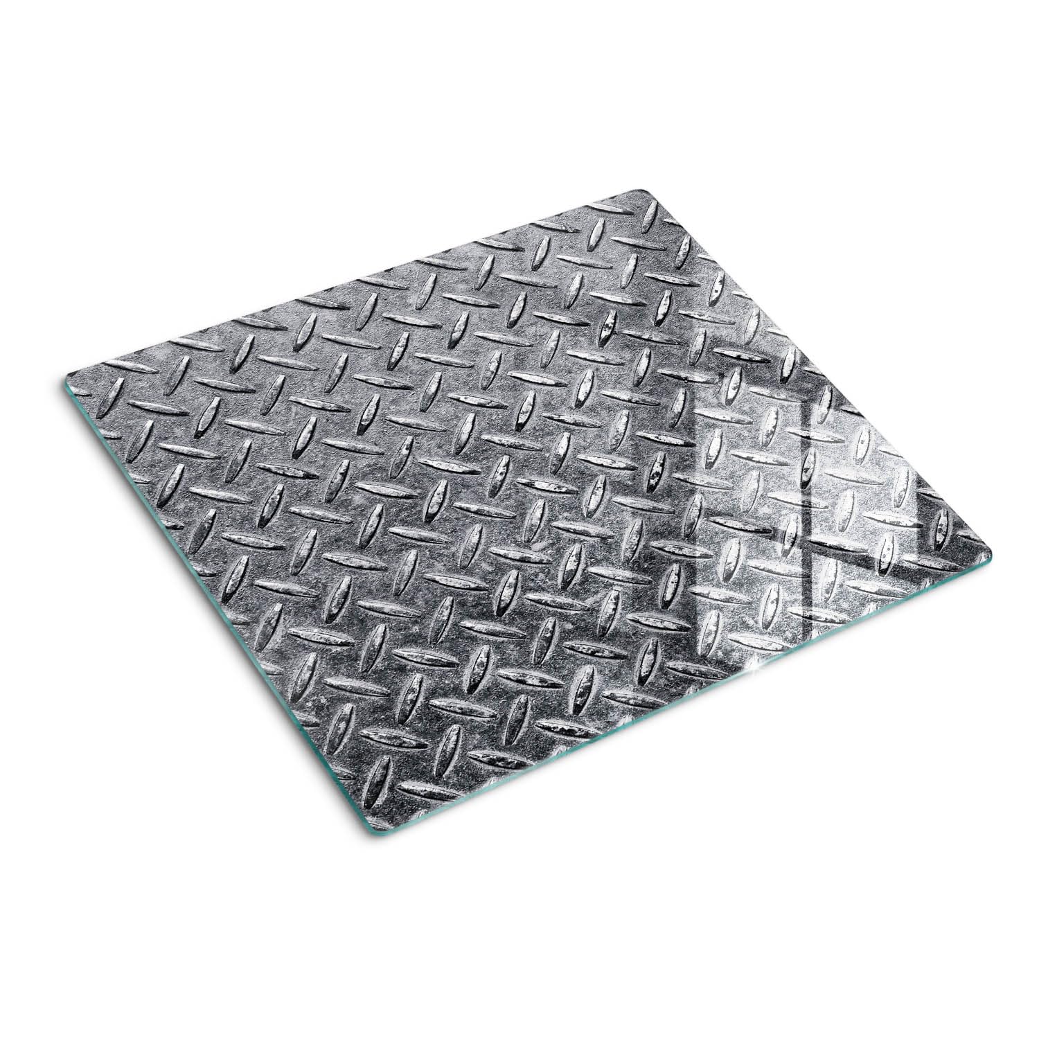 Protège-plan de travail rectangulaire 60x52 cm verre métal symétrique