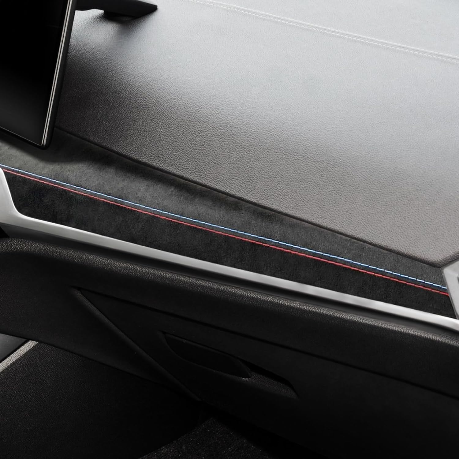 Betterhumz Car Central Instrument Dashboard Cover Trim Compatible with BMW G20 G28 G42 G23 3 4 Series 318i 320i 330i M340i 2020-2023 Car Interior Accessories for Alcantara Style B