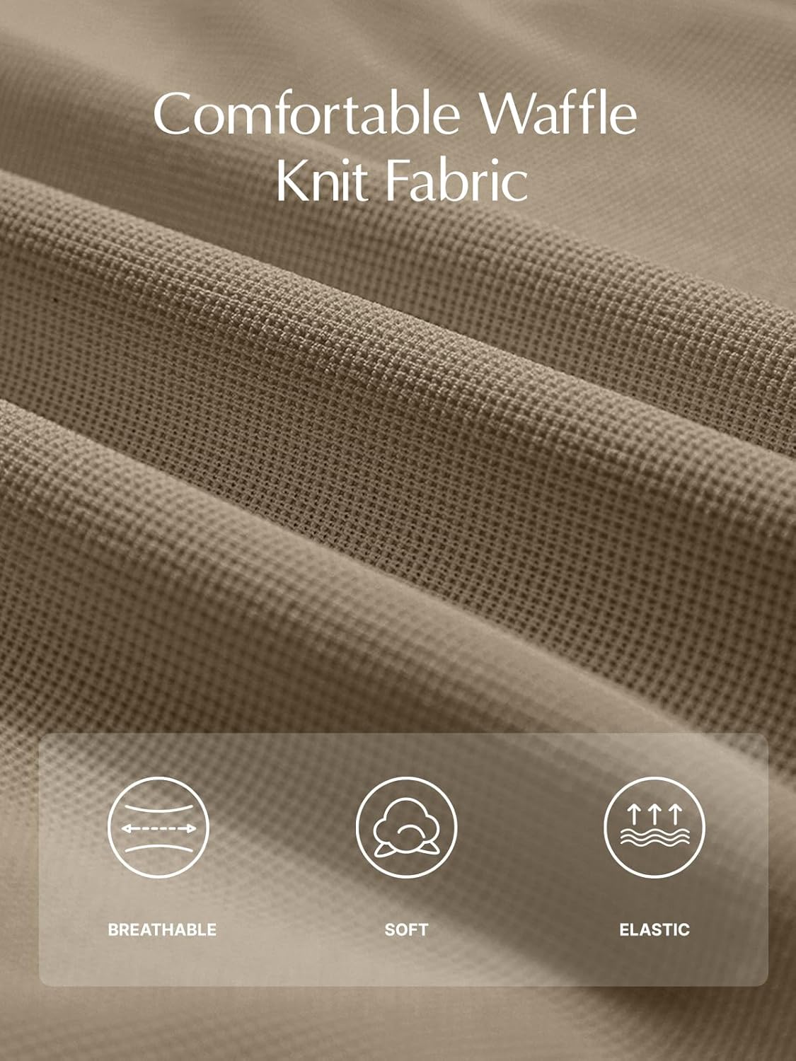 EVALESS Women's Wide Leg Pants Elastic High Waisted Waffle Knit Casual Palazzo Pants Trousers with Pockets - Image 5