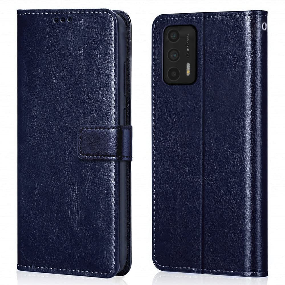 WOW IMAGINE Shock Proof Flip Cover Back Case Cover for Realme GT 5G | X7 Max 5G (Flexible | Leather Finish | Card Pockets Wallet & Stand | Blue) (B09J59WLT2) Amazon Price History, Amazon Price Tracker