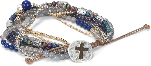 Miniatura 3 de DEMDACO Cuentas Love azul turquesa talla única que se adapta a la mayoría de pulseras de cristal y metal