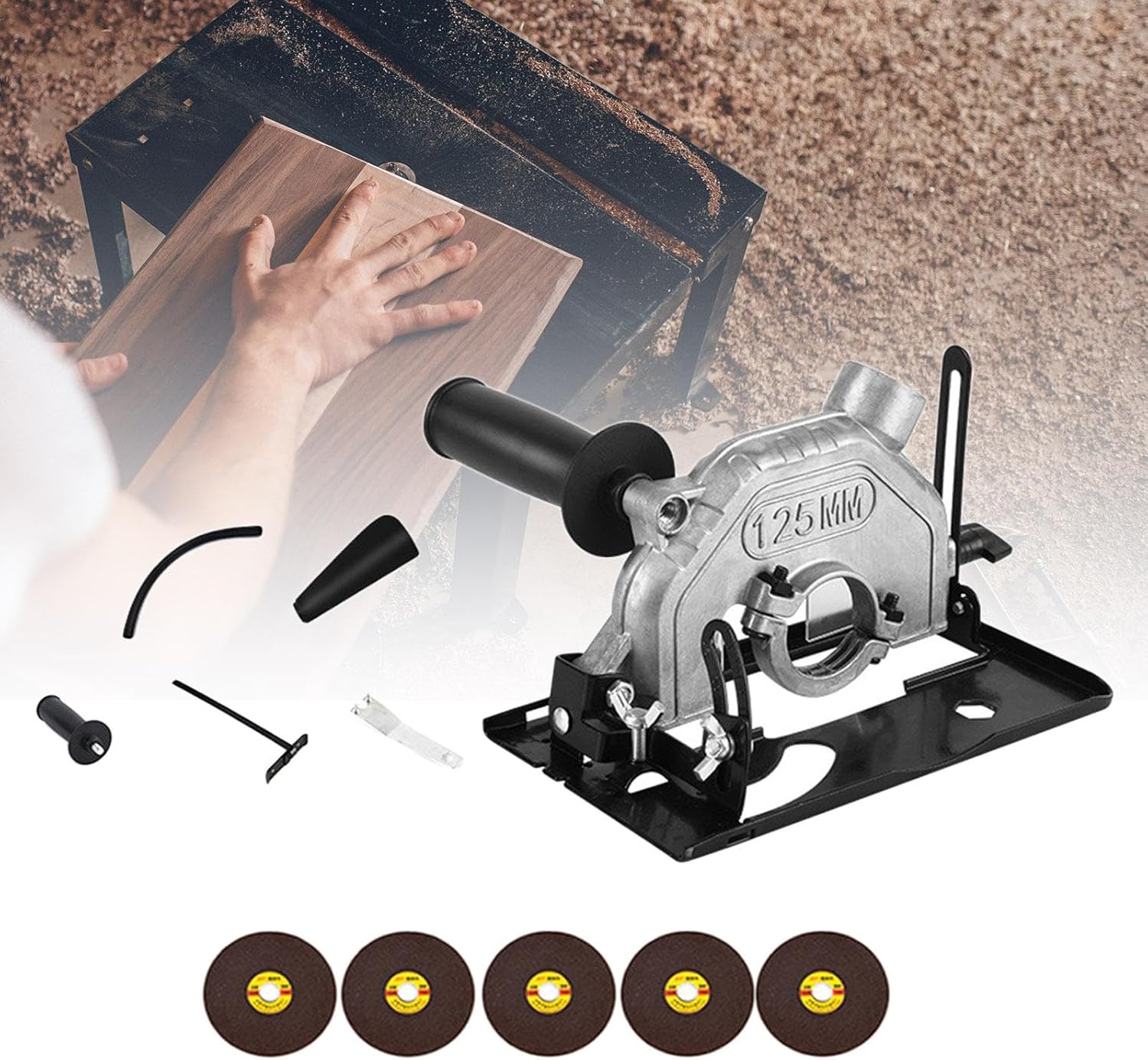 Angle Grinder Support Bracket, Adjustable Stabilizer Holder and Stand for Power Tools, Universal Mounting Bracket Accessory- Style a