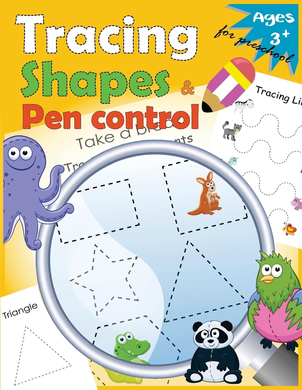 Tracing shapes & Pen control for Preschool: Kindergarten Tracing Workbook: Volume 5