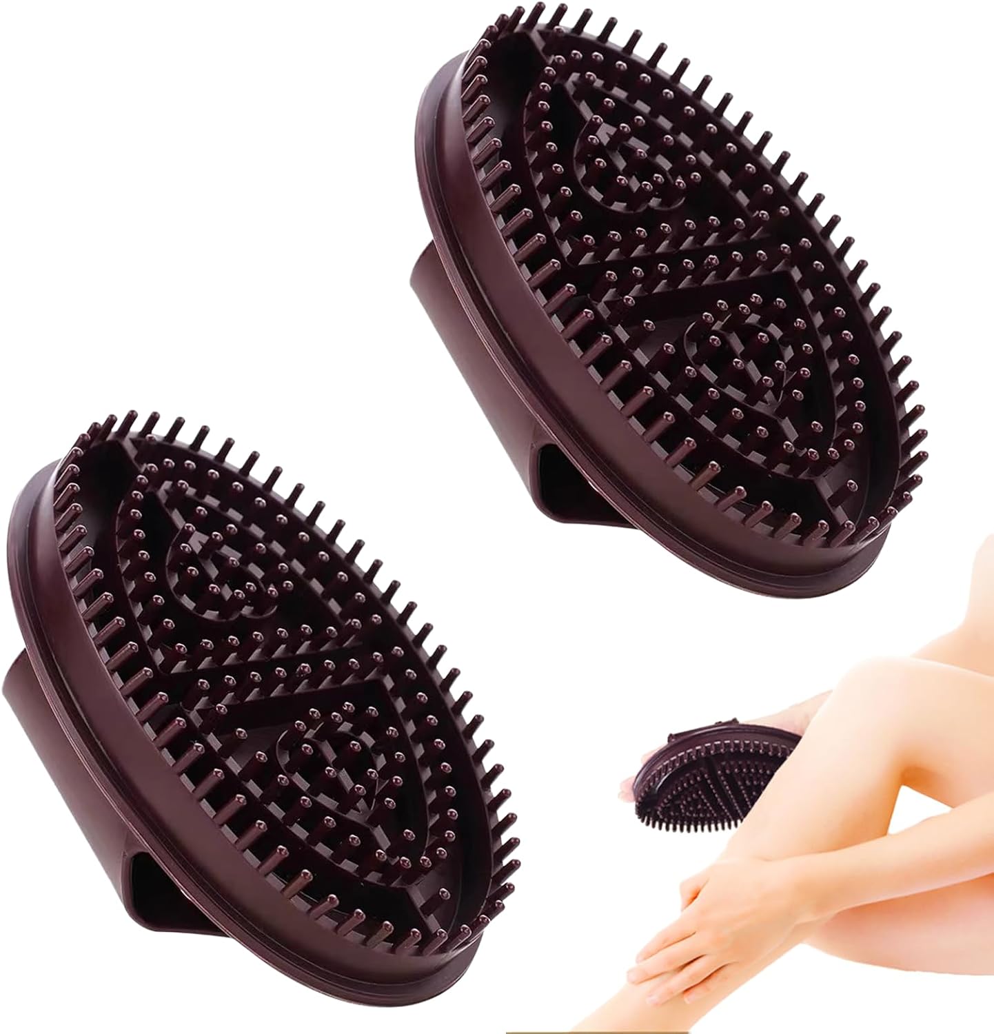 2 PCS Meridian Brush Massage Brush,Meridian Brush Body,Brush for Belly Body Brush, for Scalp Full Body Relaxation Massage Gentle Exfoliation, Moisturizing